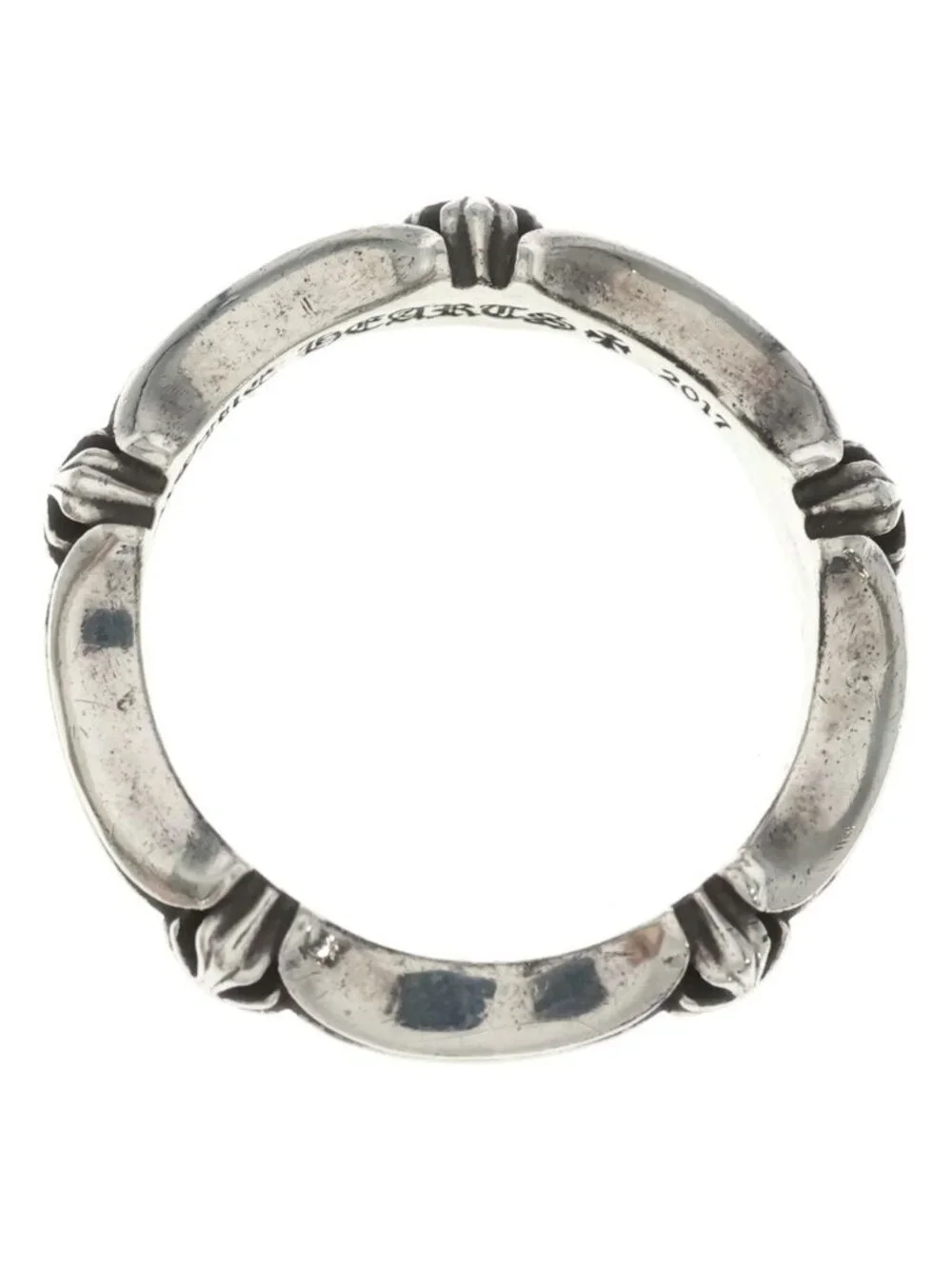 Chrome Hearts Plus and Bone Ring Silver